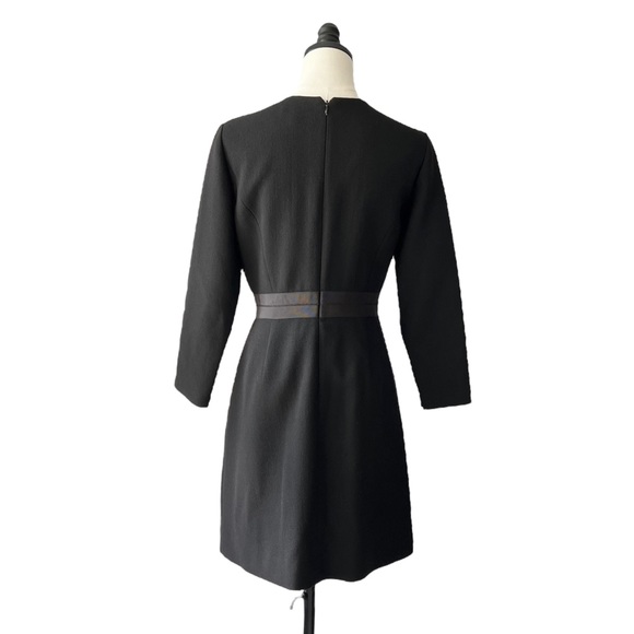 J. Crew Wool Crepe Dress Ribbon Trim Dress | 6 PETITE - Picture 4 of 10